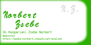 norbert zsebe business card